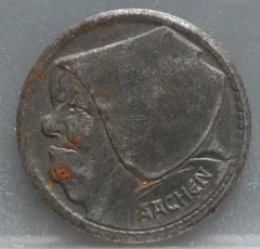 1 Öcher Grosche 1920 Aken — IJzer achterzijde, Duitsland, Weimarrepubliek (1919-1933)