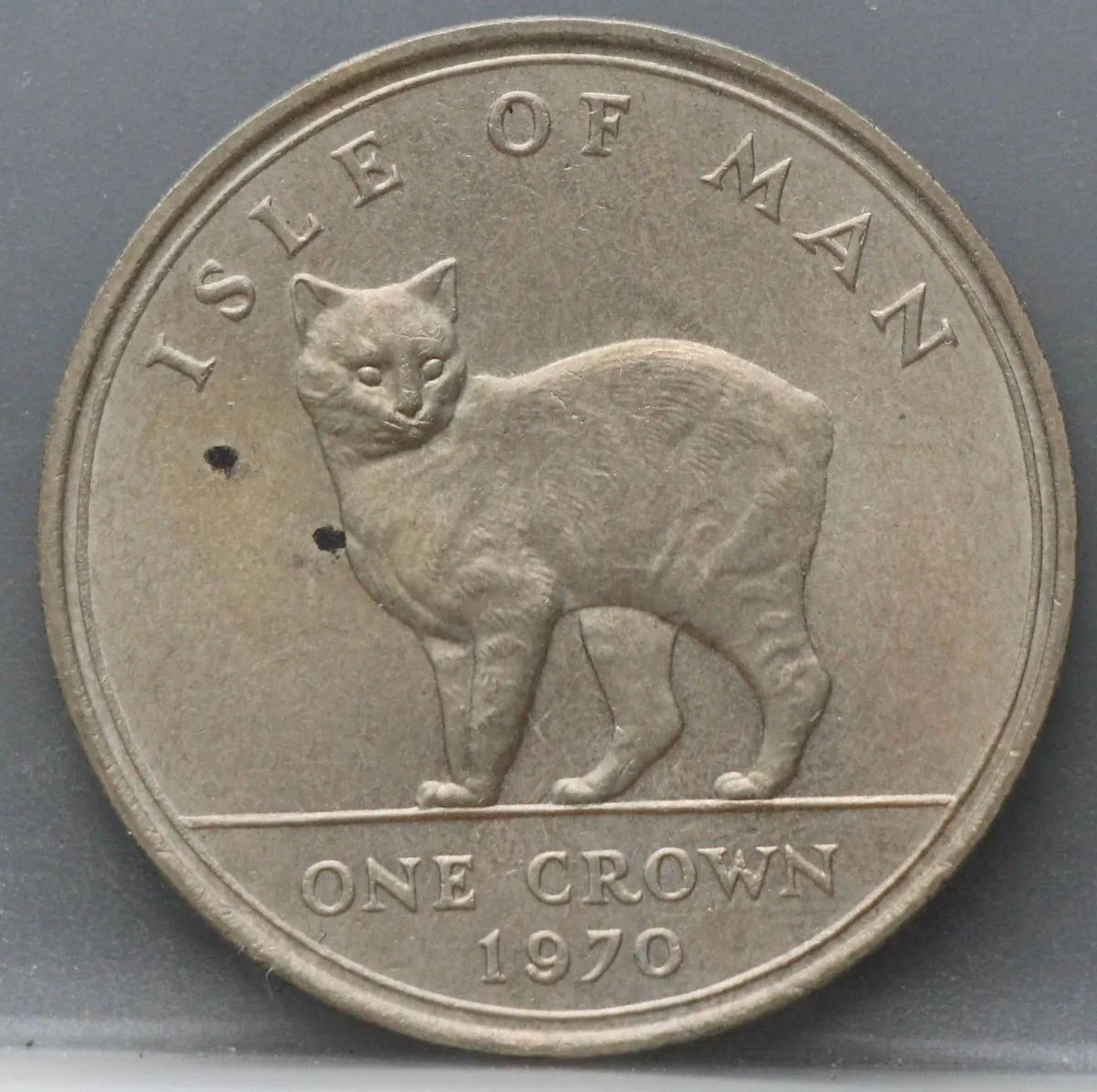 1 Crown 1970 Isle of Man — Koper-nikkel Manx Cat voorzijde, Koper-nikkel (Cupronikkel)
