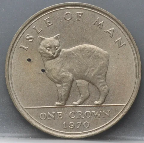 1 Crown 1970 Isle of Man — Koper-nikkel Manx Cat
