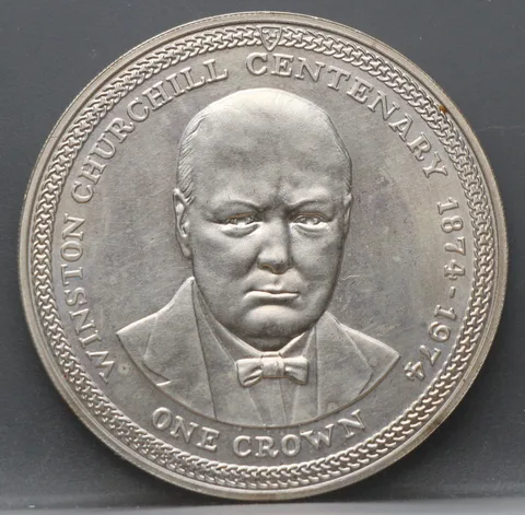 1 Crown 1974 Isle of Man — Winston Churchill Centenary
