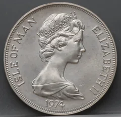 1 Crown 1974 Isle of Man — Winston Churchill Centenary achterzijde