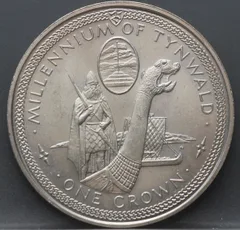 1 Crown 1979 Isle of Man — Millennium of Tynwald voorzijde