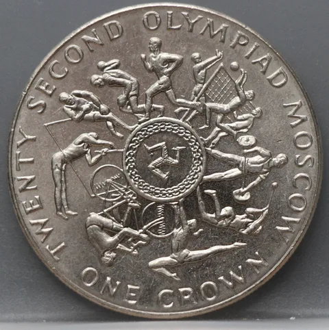 1 Crown 1980 Isle of Man — Koper-nikkel