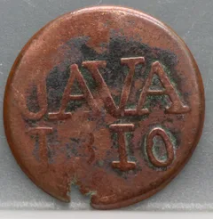 1 Duit 1810 Java (KM# 223, type LN-1) voorzijde
