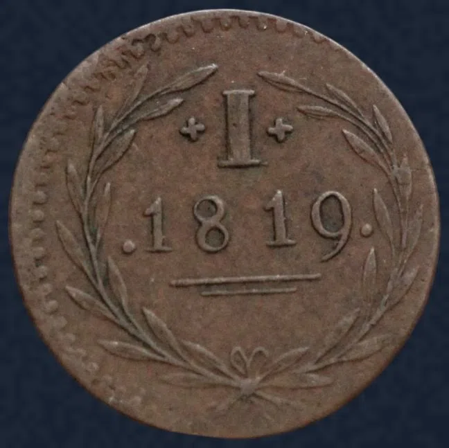 1 Bleyensteinse duit 1819 Type A