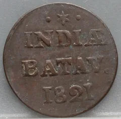 1 Duit 1821 — Nederlands-Indië voorzijde