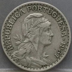 1 Escudo 1951 Portugal — Cupro-Nikkel voorzijde