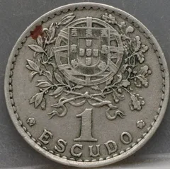 1 Escudo 1951 Portugal — Cupro-Nikkel achterzijde