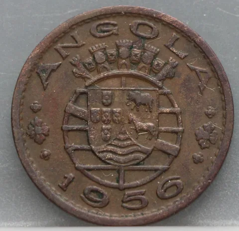 1 Escudo 1956 Angola Brons