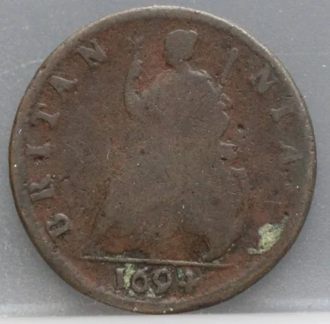 1 Farthing 1694 King William III and Mary II - Verenigd Koninkrijk