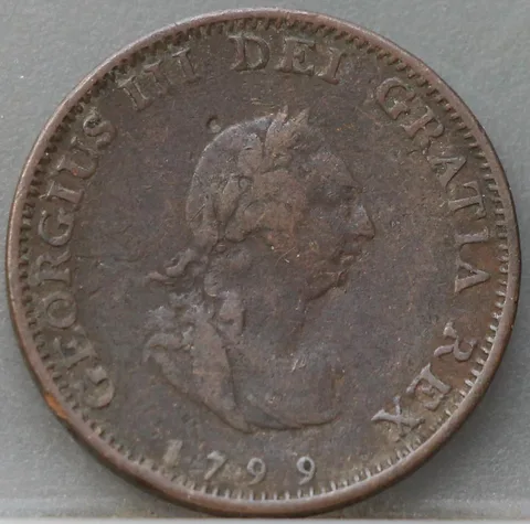 1 Farthing 1799 Verenigd Koninkrijk — Koper