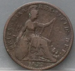 1 Farthing 1822 Verenigd Koninkrijk — Koper achterzijde