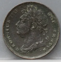 1 Farthing 1823 Verenigd Koninkrijk — Koper voorzijde