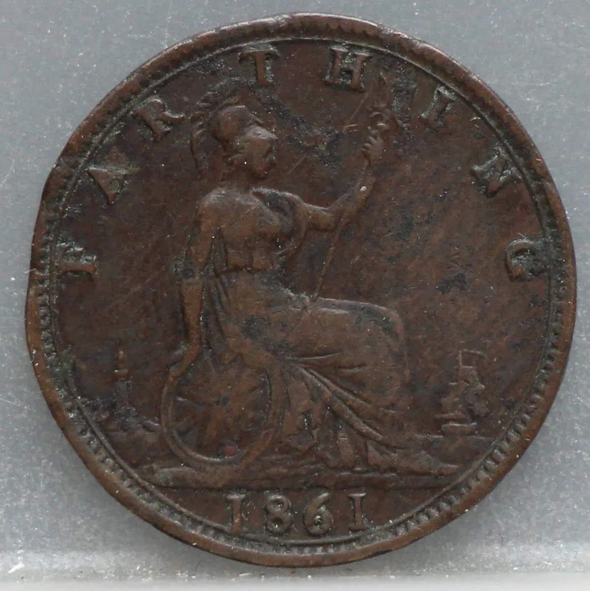 1 Farthing 1861 Verenigd Koninkrijk Brons voorzijde