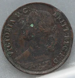 1 Farthing 1861 Verenigd Koninkrijk Brons achterzijde