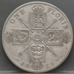 1 Florin 1926 Verenigd Koninkrijk — Zilver achterzijde