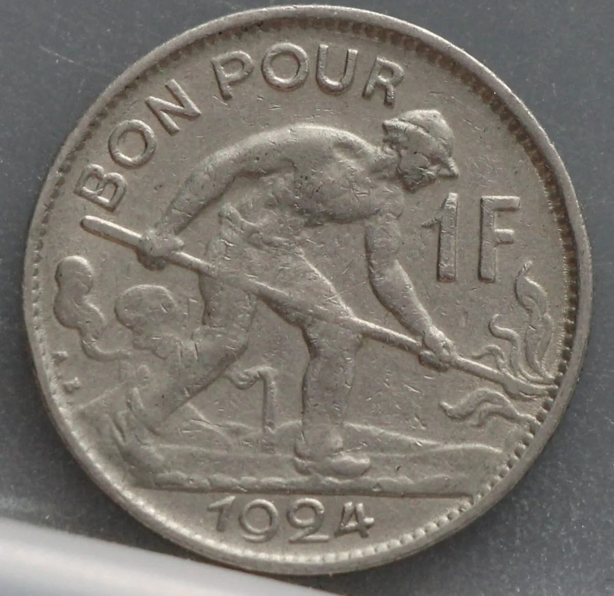 1 Franc 1924 Luxemburg — Cupronikkel voorzijde