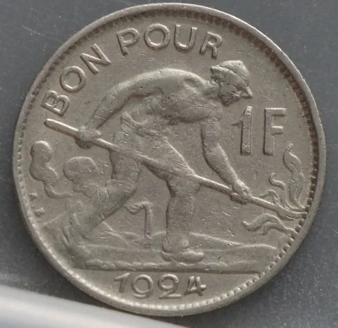 1 Franc 1924 Luxemburg — Cupronikkel