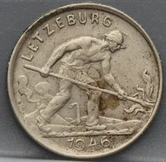 1 Franc 1946 Luxemburg — Cupronikkel voorzijde