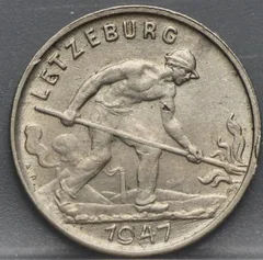 1 Franc 1947 Luxemburg — Cupronikkel voorzijde