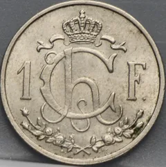 1 Franc 1947 Luxemburg — Cupronikkel achterzijde
