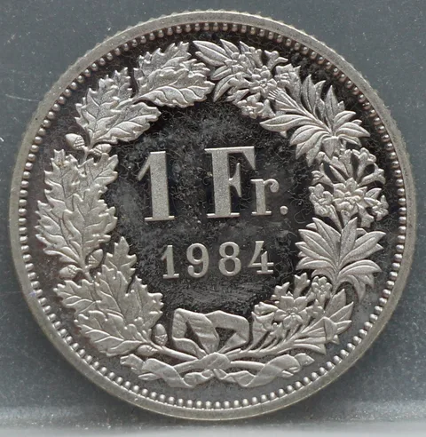 1 Franc 1984 Zwitserland — Cupronikkel