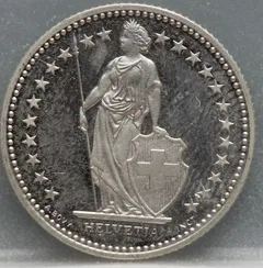 1 Franc 1984 Zwitserland — Cupronikkel achterzijde
