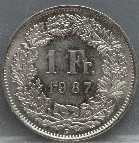 1 Franc 1987 Zwitserland — Cupronikkel
