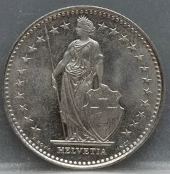 1 Franc 1987 Zwitserland — Cupronikkel achterzijde
