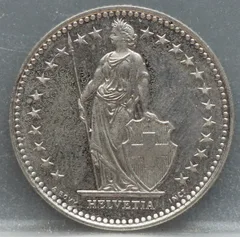 1 Franc 1989 Zwitserland — Cupronikkel achterzijde