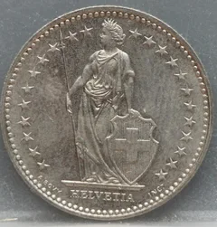 1 Franc 1992 Zwitserland — Cupronikkel achterzijde