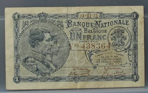 1 Frank 1921 — Bankbiljet België