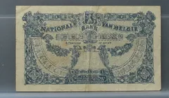 1 Frank 1921 — Bankbiljet België achterzijde