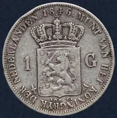 1 Gulden 1846 Lelie Willem II