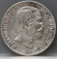 1 Gulden 1859 Willem III — Zilver voorzijde