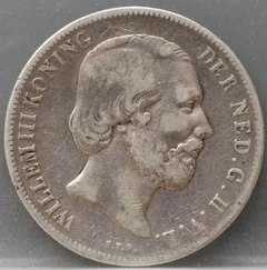 1 Gulden 1861 Willem III — Zilver voorzijde