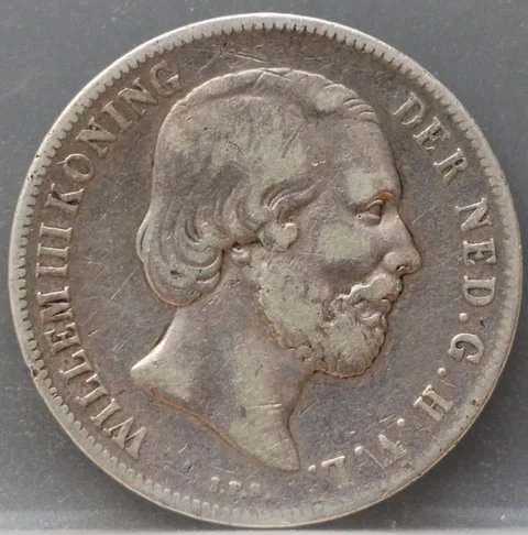 1 Gulden 1861 Willem III — Zilver