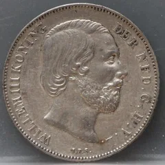 1 gulden 1863 - Willem 3 voorzijde