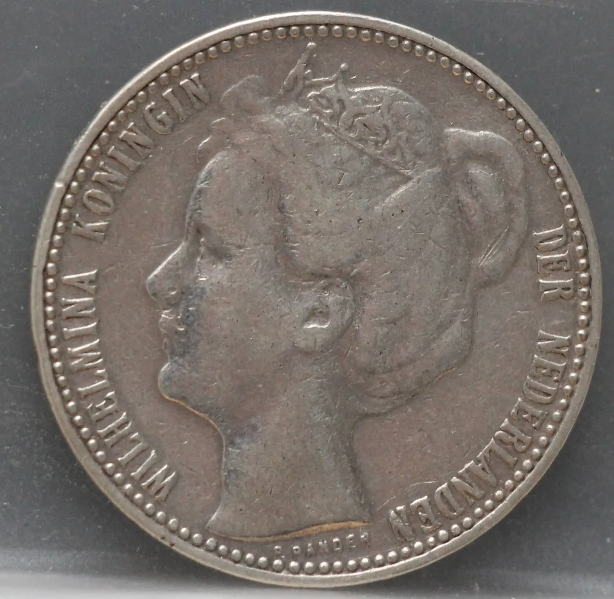 1 Gulden 1898 Wilhelmina — Zilver voorzijde
