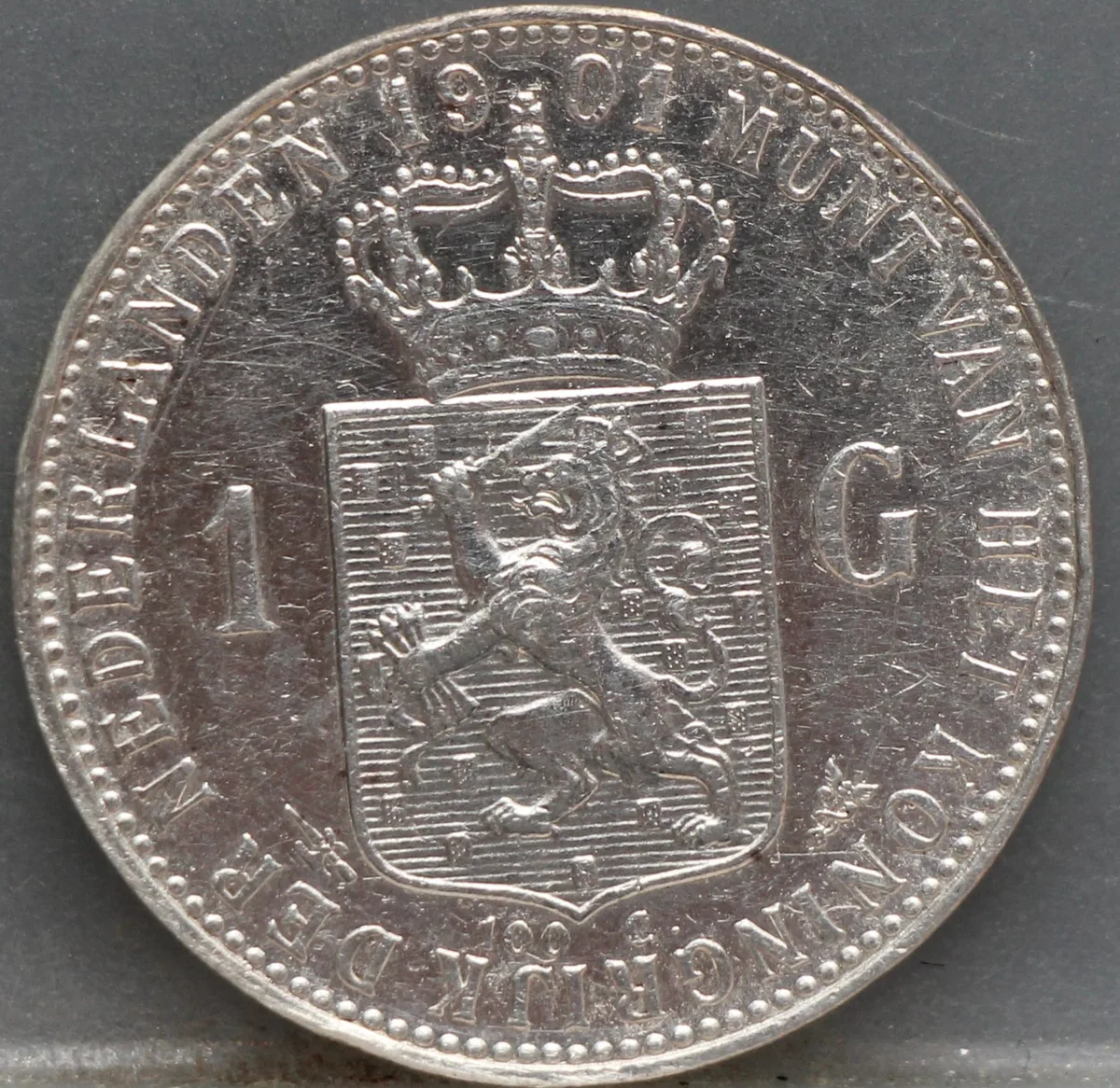 1 Gulden 1901 Wilhelmina — Zilver voorzijde