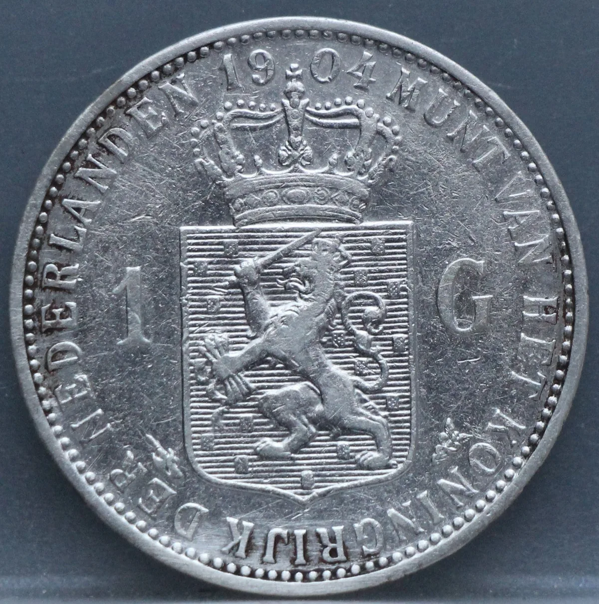 1 Gulden 1904 Wilhelmina — Zilver voorzijde