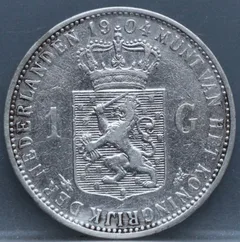 1 Gulden 1904 Wilhelmina — Zilver voorzijde
