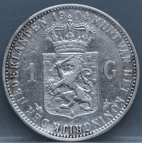 1 Gulden 1904 Wilhelmina — Zilver