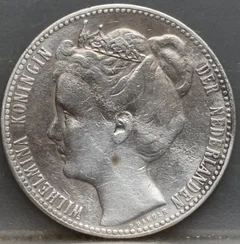 1 Gulden 1904 — Wilhelmina Zilver achterzijde