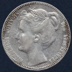 1 Gulden 1904 Wilhelmina Zilver