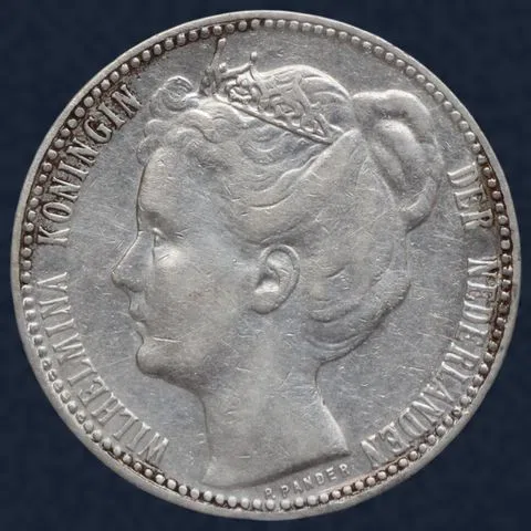 1 Gulden 1904 Wilhelmina Zilver