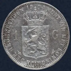 1 Gulden 1904 Wilhelmina Zilver