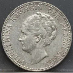 1 Gulden 1922 Wilhelmina - netjes achterzijde