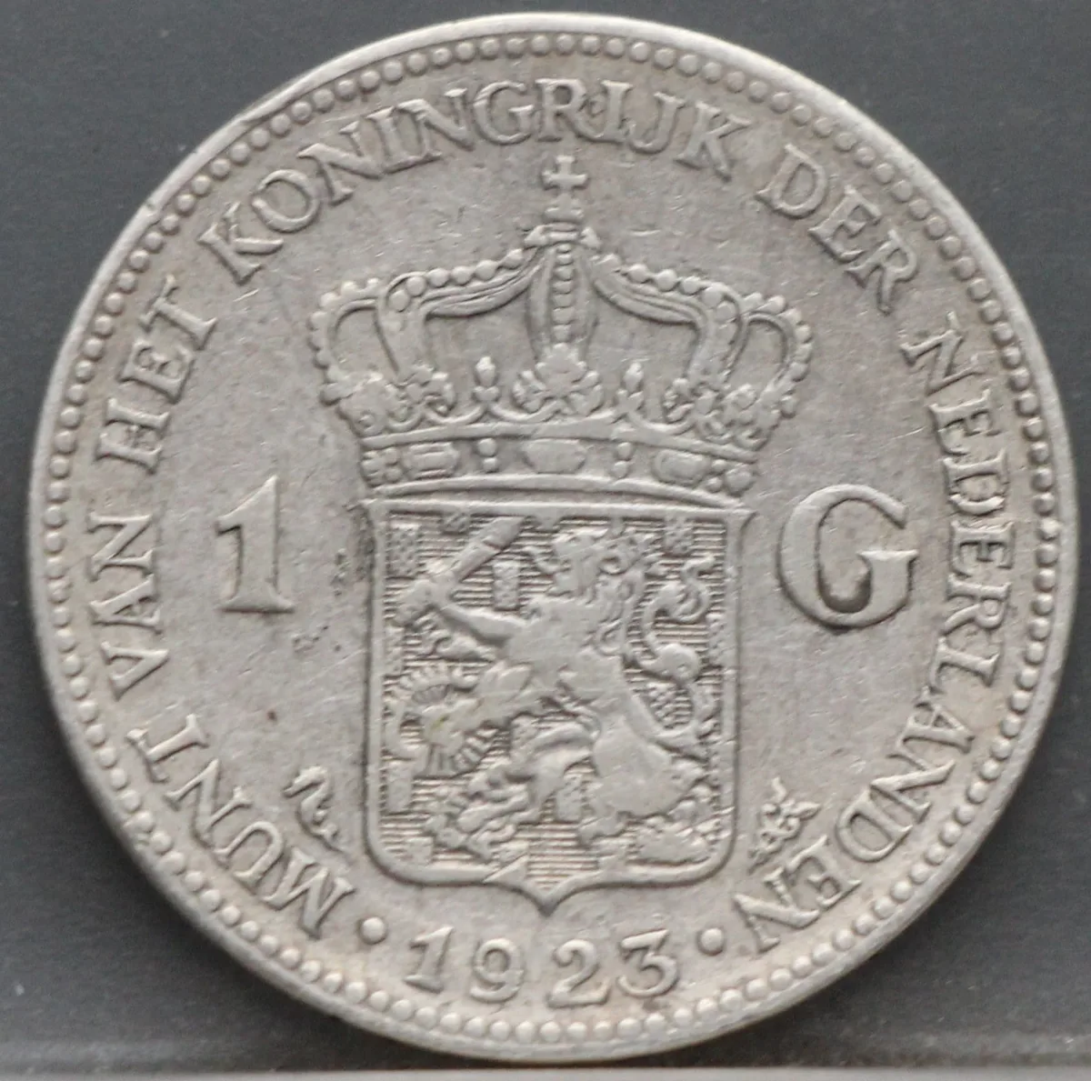 1 Gulden 1923 — Wilhelmina voorzijde, Zilver