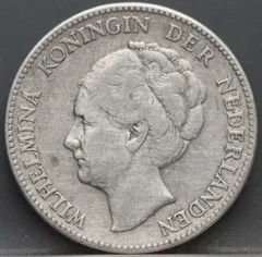 1 Gulden 1923 — Wilhelmina achterzijde, Zilver